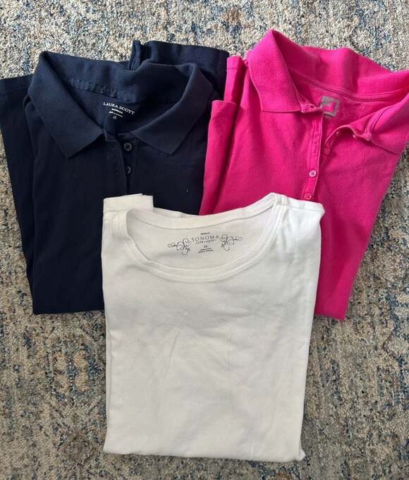 Sonoma Life + Style Tops - Bundle! Sonoma Life + Style White 100% Cotton Short Sleeve Crewneck T-Shirt Size
